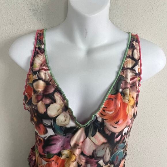 NWT Becca by Rebecca Virtue Over The Shoulder One Piece Swimsuit Size L Belt - Picture 4 of 12
